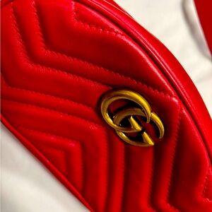 Gucci hot red Marmount belt bag! This hot mama is barely worn and super hot!